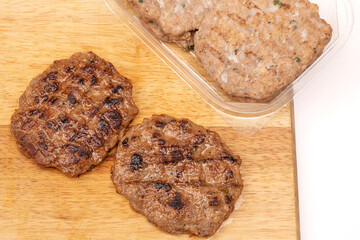 Beef patty meat used for making hamburgers