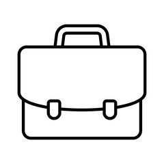 Business bag icon, briefcase vector icon. Suitcase, portfolio symbol, linear style pictogram isolated on white.