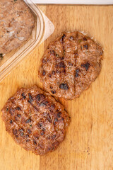 Beef patty meat used for making hamburgers
