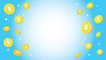 コイン　背景（ドル）