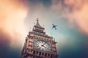 Foto op Plexiglas big ben city, plane, london © nachocri