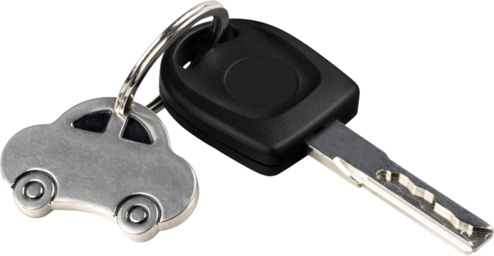 Black Car Key with car badge