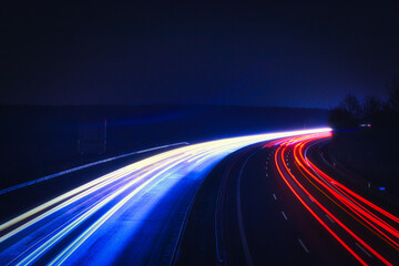 Langzeitbelichtung - Autobahn - Strasse - Traffic - Travel - Background - Line - Ecology - Highway...