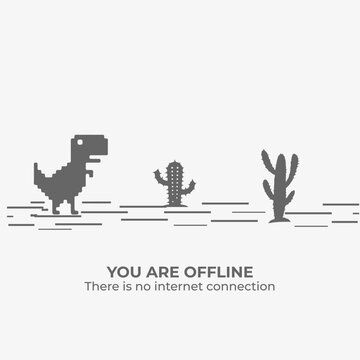 The dinosaur game when there's no internet - Drawception