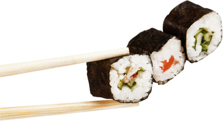 Sushi Japanese Healthy Eating with wooden stick