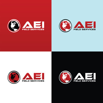 WORLD AEI LETTER LOGO DESIGN TEMPLATE