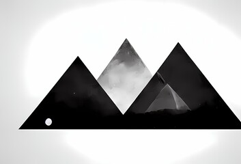 Fototapeta premium triangle background created with generative ai technology