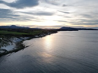 Corniche Basque a Hendaye vue de drone, Pays basque , Océan Atlantique , Sud-Ouest