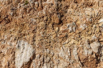 Beautiful texture of natural gray and orange granite stone surface we see in the photo