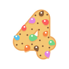 4 Cookies chocolate alphabet