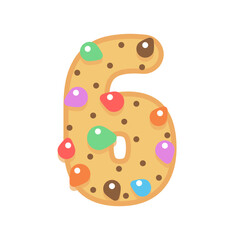 6 Cookies chocolate alphabet