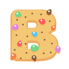 B Cookies chocolate alphabet