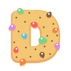 D Cookies chocolate alphabet