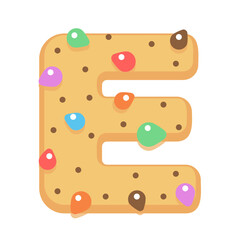E Cookies chocolate alphabet
