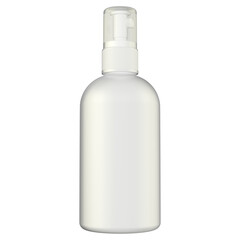 Realistic Hydrogel Bottle 3D bottle rendering on white background	