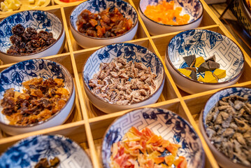 candied fruit dried fruit shop background material