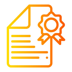 certificate gradient icon