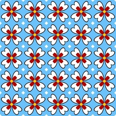 seamless pattern with abstract flowers