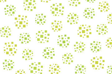 四角形が集まった円形の模様