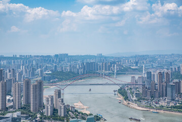 Fototapeta premium China Chongqing urban architectural scenery