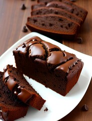 chocolate cake on white dish