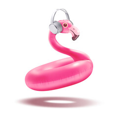 Cute inflatable pink flamingo toy