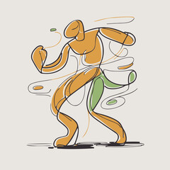 Funny alien creature doddle