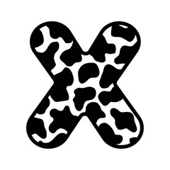 X cow alphabet