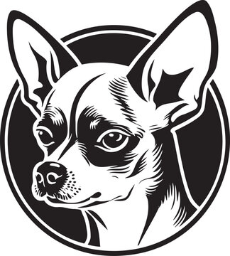 The head of chihuahua dog. Dog vector illustration. Company logo design