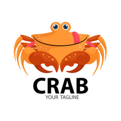 illustration of a crab mascot logo