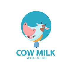 animal cow milk logo icon