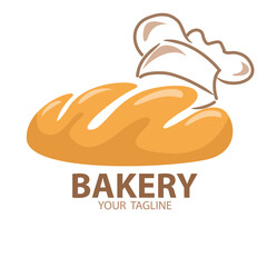 Bread chef hat cooking logo