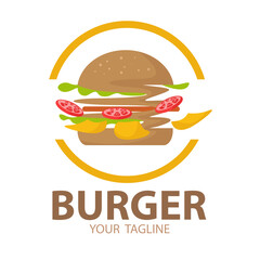 Cheeseburger Mascot Logo Icon