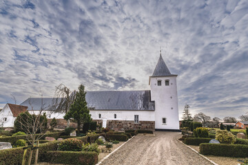 Medieval Aal church in Oksbøl in the western part of Denmark