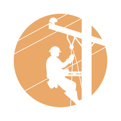 Electric pole icon design