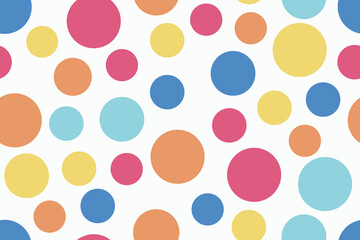 ALTERNATE SPOT MULTI COLOR POLK DOTS RETRO SEAMLESS PATTERN VECTOR