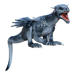 Fototapeta premium 3D Rendering Fairy Tale Dragon on White