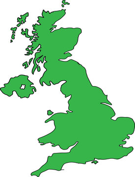 vektor sketch map of united kingdom