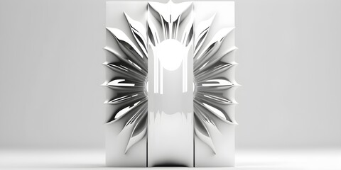 Abstract 3D Black And White Background Design / AI Generated Artwork