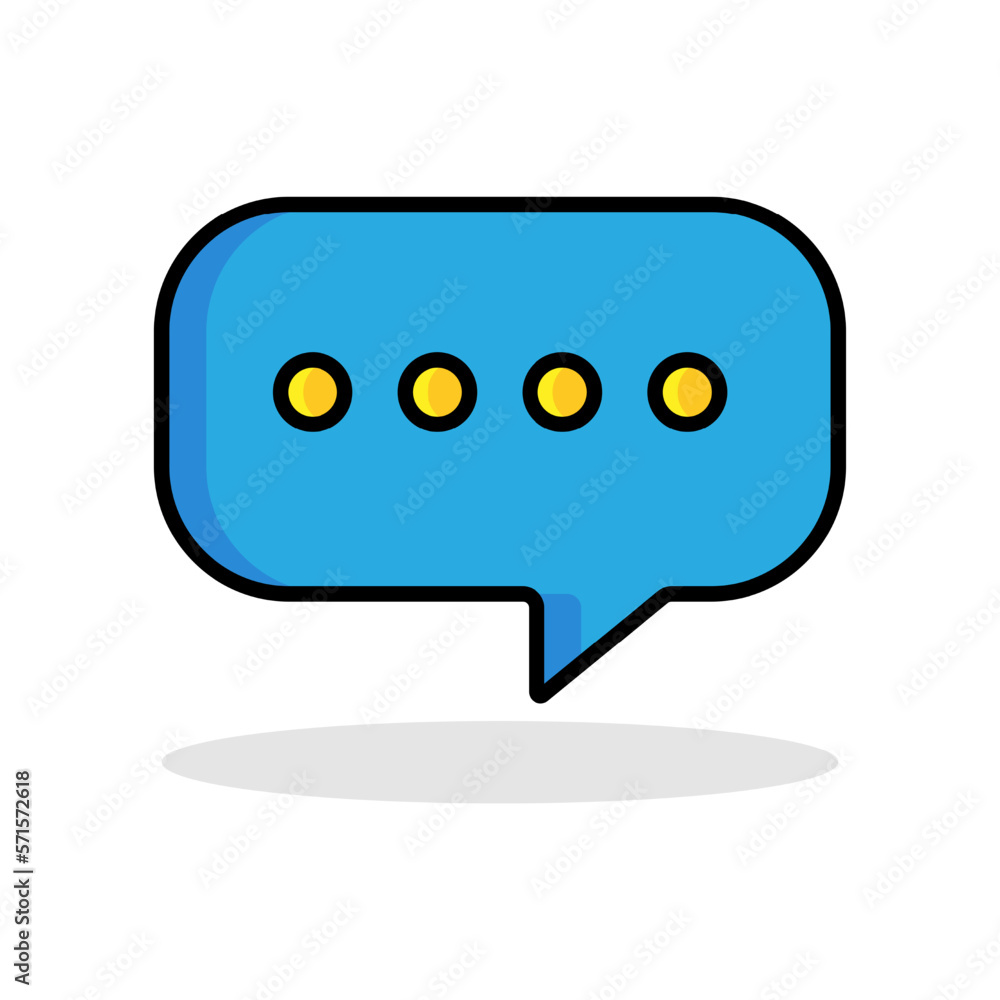 Poster chat message template. speech bubble. notification. chatting online. vector image