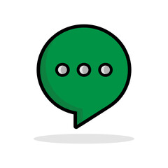 Message in online chat. Message template. Chatting online. Speech bubble. Vector image