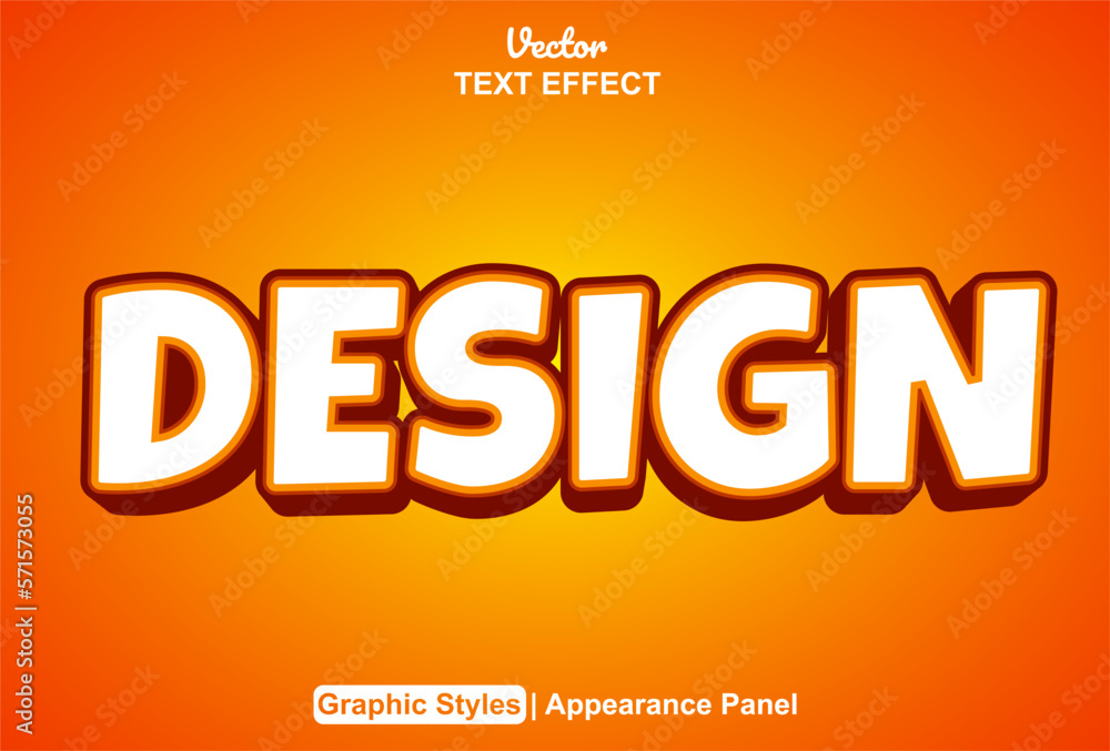 Poster design text effect with graphic style and editable.