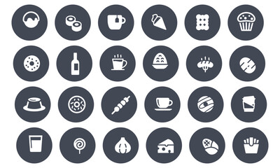 Food and Drink Icons Set vector design