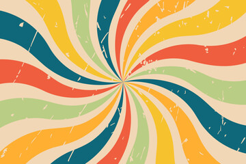 Retro background 1970s. Pattern groovy trippy. Vintage texture. Seventies Style, Groovy Abstract psychedelic Background. Hippie Aesthetic 60s, 70s, 80s. Vector Illustration