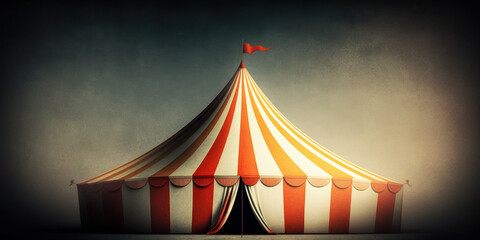 vintage circus tent. generative ai - obrazy, fototapety, plakaty
