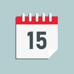 Icon page calendar day - number 15