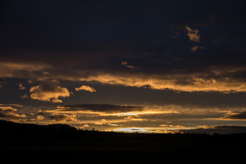 Obraz premium Sonnenuntergang im Albvorland
