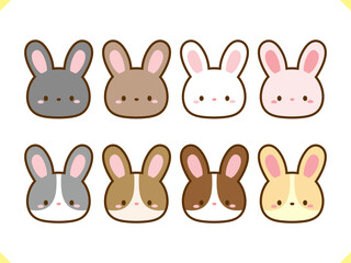 ウサギのイラスト素材セット
