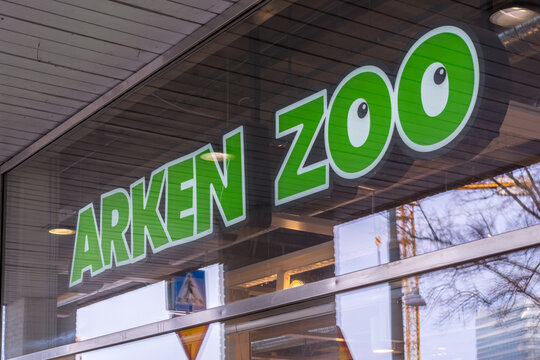 Gothenburg, Sweden - April 14, 2020: Exterior of an Arken Zoo store that sells pet feeds and pet accessories in Nordstan.