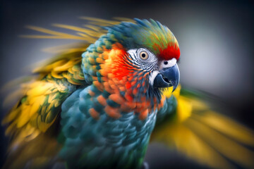 Obraz premium blue and yellow parrot
